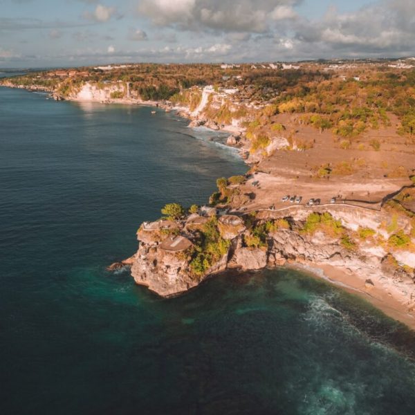 Aerial Photo of Balangan Beach at Sunset, Bali, Pecatu, Uluwatu, Indonesia