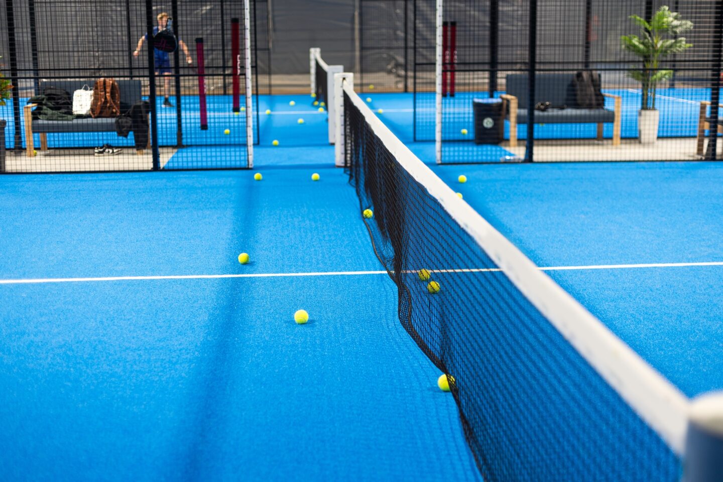 paddle tennis courts. Racket sports concept